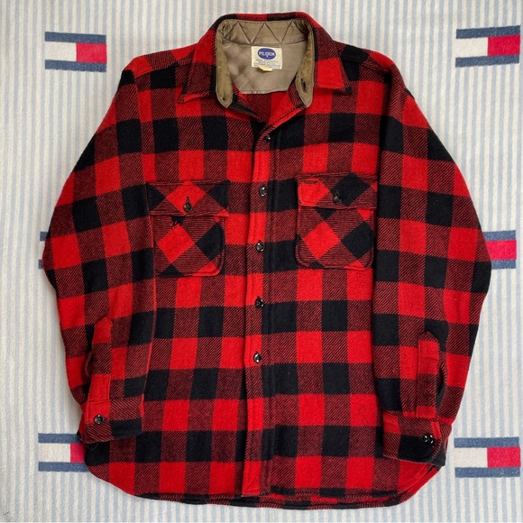 Cromoncent Men's Casual Plaid Flannel Shirt - Thick White Red Button-Down With Chest Pockets, Large - View #4